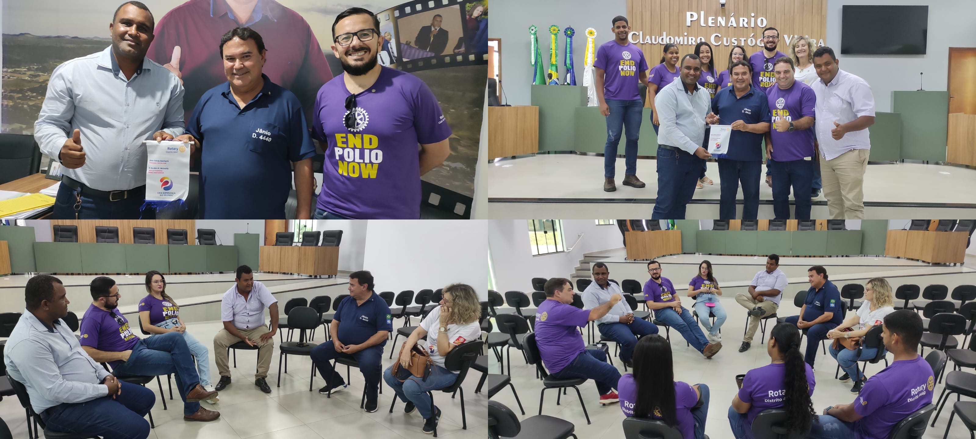 Câmara Municipal de Colniza recebe a visita do Governador do Distrito 4.440 do Rotary Internacional.