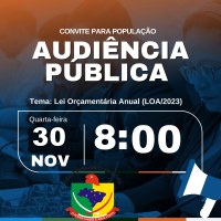 Convite - Audiência Pública LOA